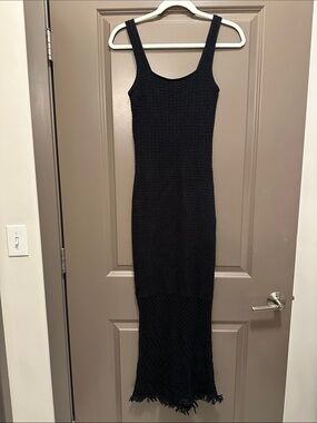 House of Harlow 1960 Black Knit Tank Maxi Dress